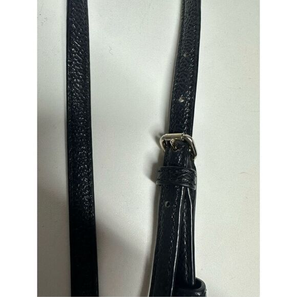 Coach Shoulder Strap With Black Pebbled Leather Key Fob Hanging Bag Tag - Picture 5 of 10